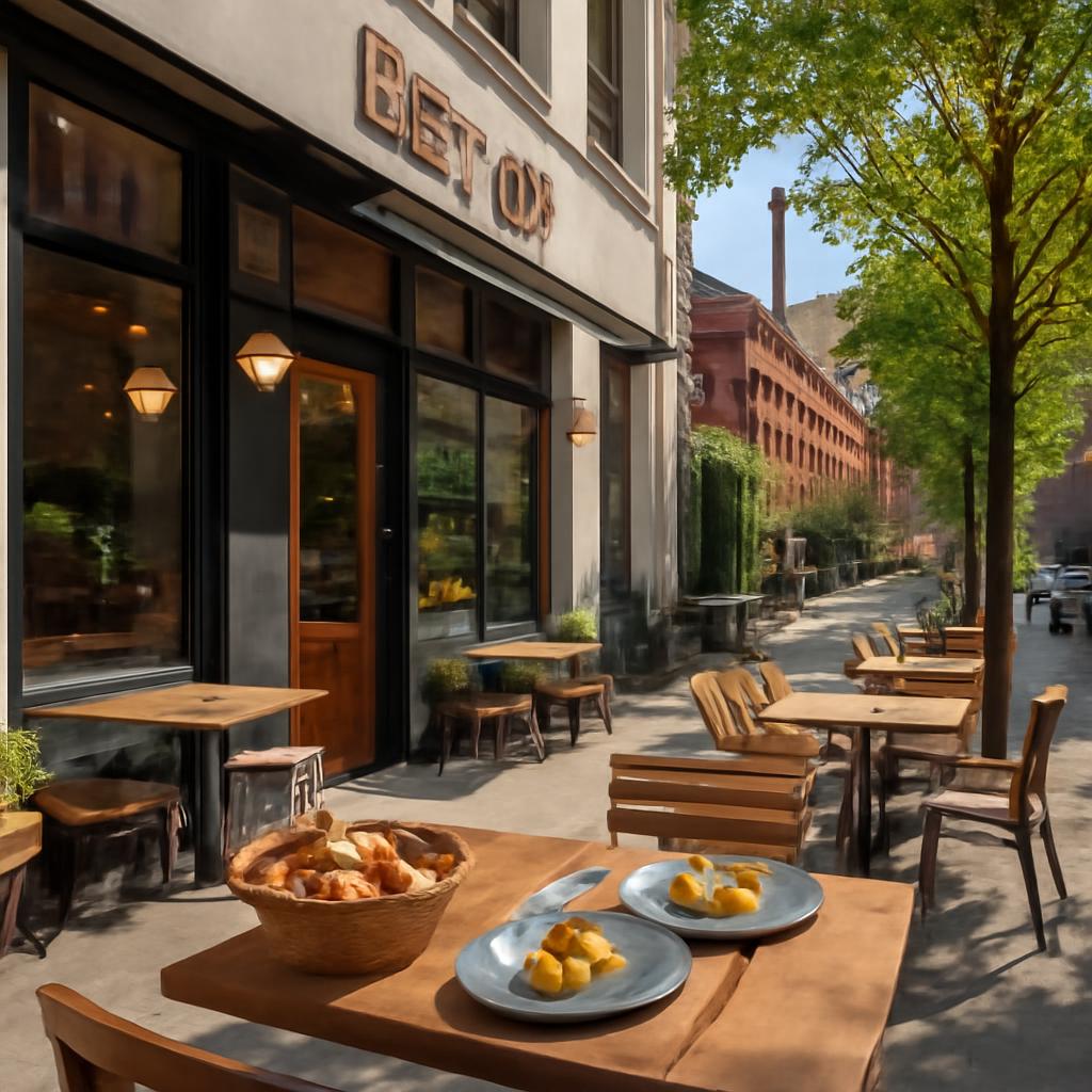 Pražské bistro a brunch v Karlíně – ranní káva a croissanty na terase
