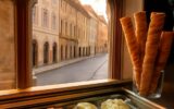 Vitrína s řemeslným gelatem v pražské zmrzlinárně