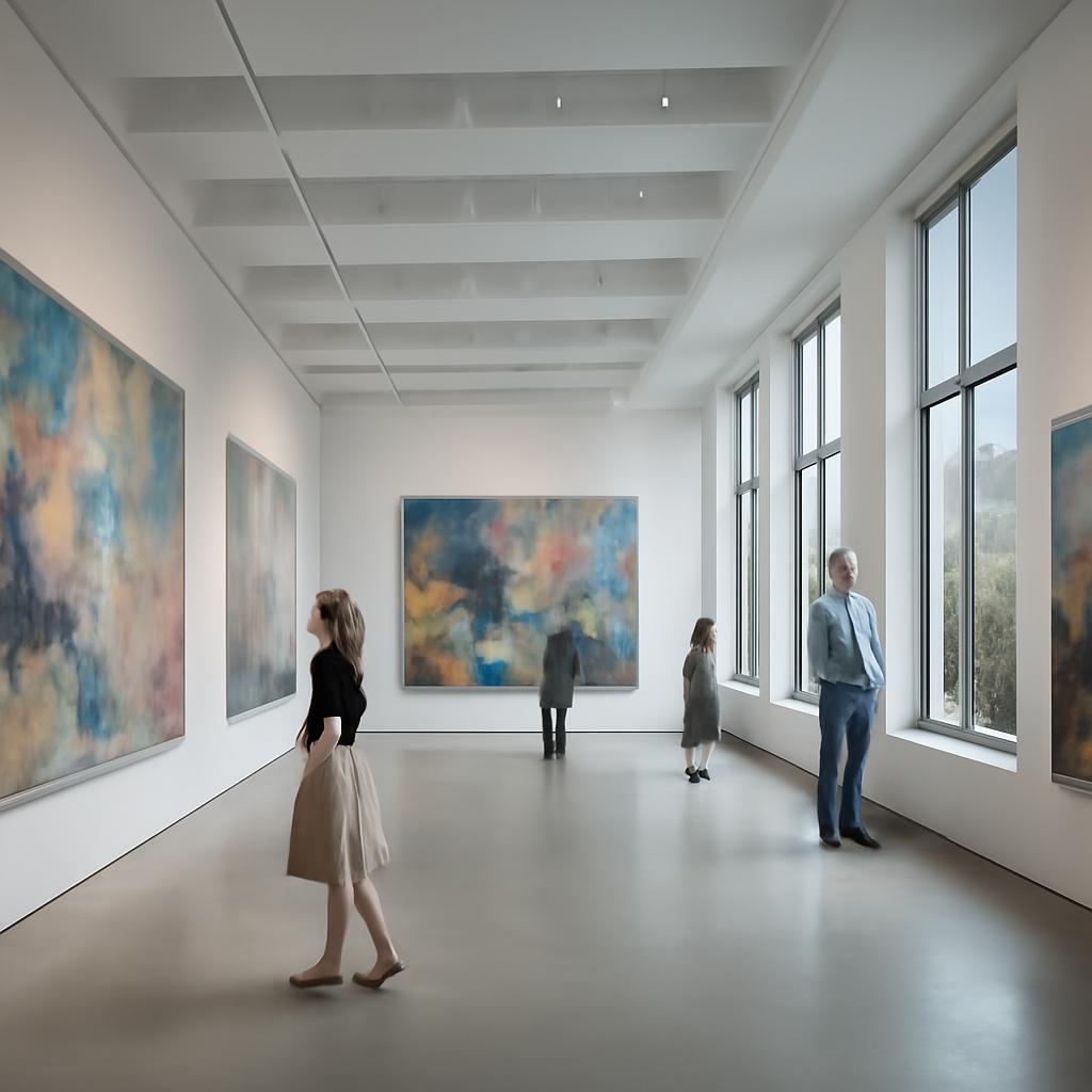 Moderní galerie v Praze – chladné výstavní sály v letních dnech