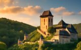 Hrad Karlštejn nad obcí v letním světle – tip na celodenní výlet z Prahy