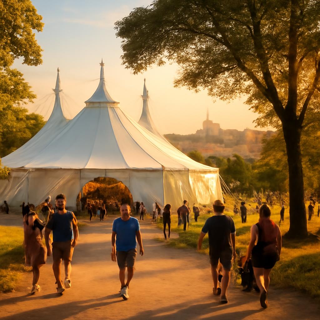 Šapitó festivalu Letní Letná v Letenských sadech v Praze
