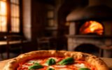 Neapolská pizza margherita z pece v pražské pizzerii