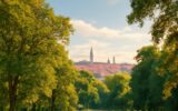 Park Stromovka v Praze na konci léta