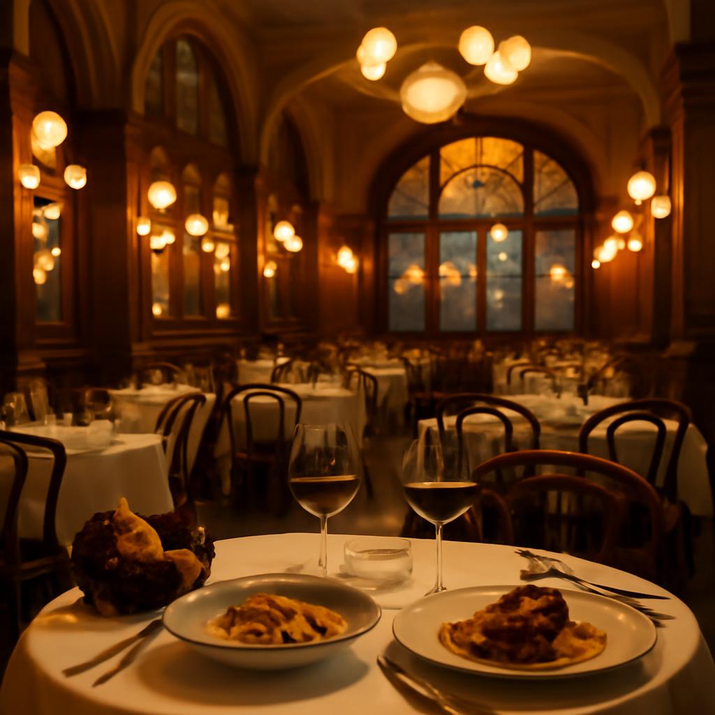 Francouzská restaurace v Praze v secesním interiéru